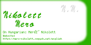 nikolett mero business card